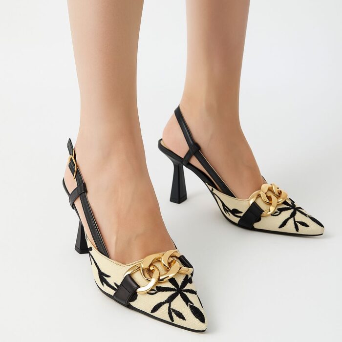 ZARA EMBROIDERED HEELS*