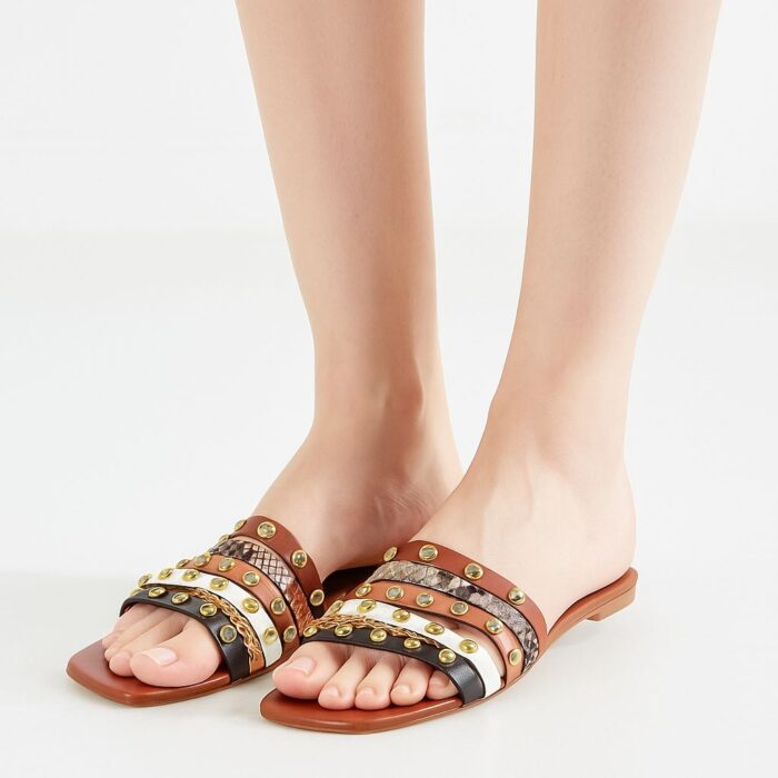 JIMMY CHOO STUDS FLATS